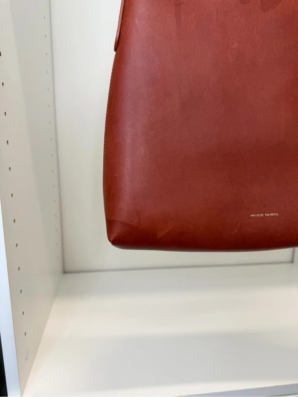MANSUR GAVRIEL Small Hobo Bag In Brandy/avion Italian Leather quiet luxury